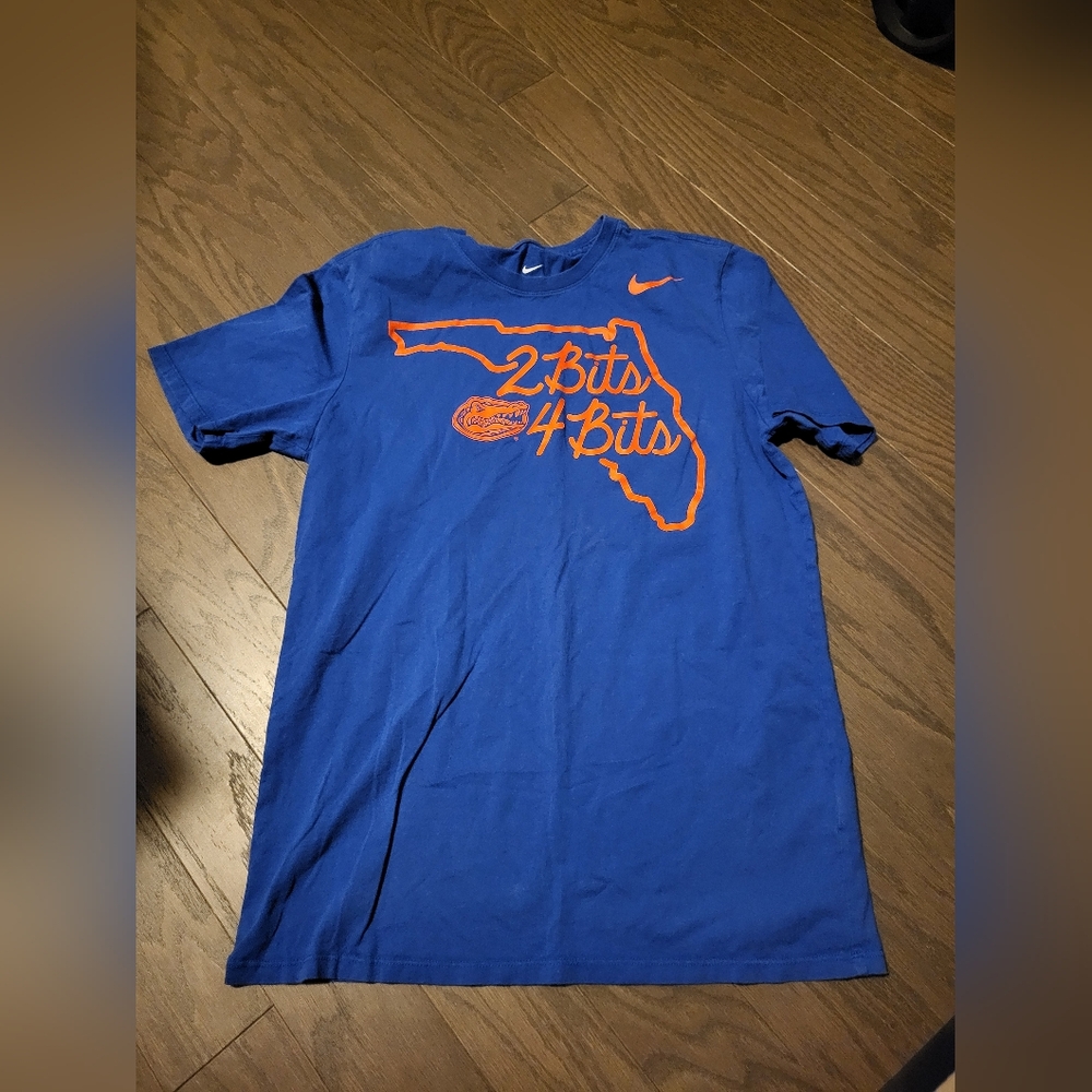 Nike Blue and Orange Graphic Tee